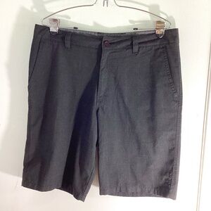 O'NEILL MEN'S SIZE 34" GRAY CHINO SHORTS PLAIDED POCKETS